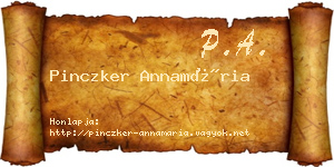 Pinczker Annamária névjegykártya